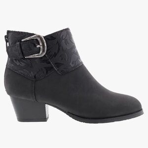 Ros Hommerson Riley women's black western inspred ankle bootie size 41 NWT